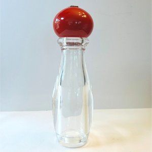 Retro MCM Olde Thompson Vintage Salt Shaker Red Clear Acrylic Lucite 9.5" Tall